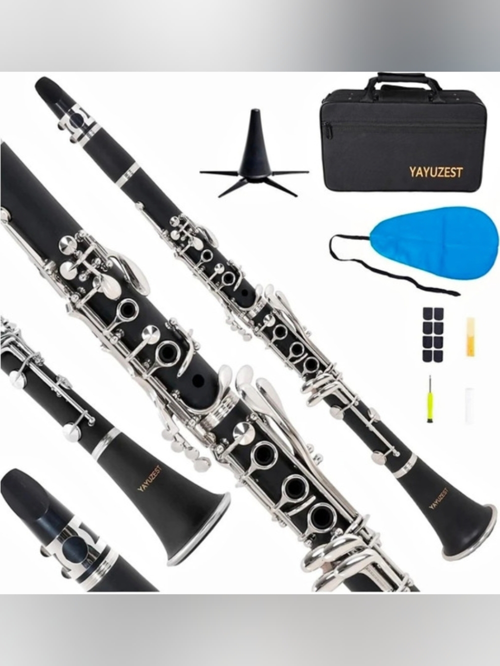 Bb Nickel-Plated 17 Keys Clarinet For  Beginners & Students | NEW IN BOX |